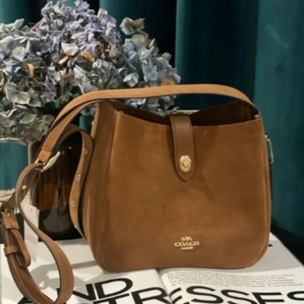 Coach Brown Suede Shoulder Bag - Picture 6 of 13